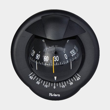 Riviera skottmonterad kompass Polare, svart