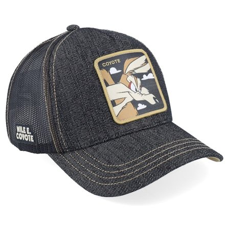 Capslab - Svart trucker Caps - Looney Tunes Wile E Coyote Black Trucker @ Hatstore