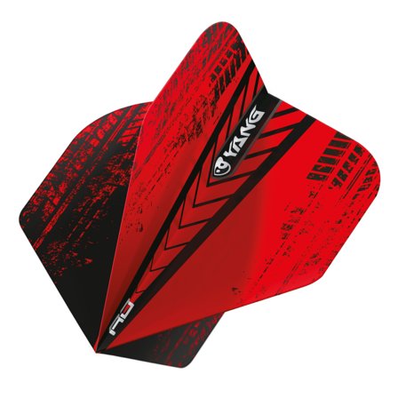 Red Dragon Darts Standard Flights 100 Micron, Yin Yang, Black & Red, 3 Sets, 9 Flights, Professional, Durable, Performance, Dart Flights, Accessories