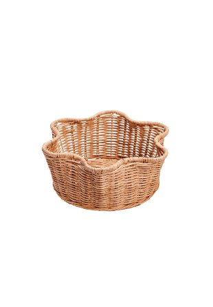 Pick A Poppy Rotting Rund Korg - 23 Cm Förvaring Beige