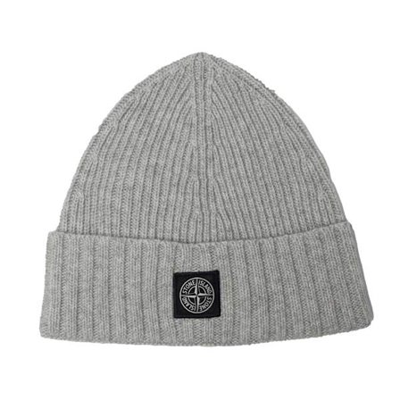 Stone Island Barn/Barn Kompass Ribbstickad Mössa 2 År Grå