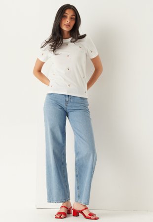 ONLY-Onlketty Life S/S O-NECK TOP-S