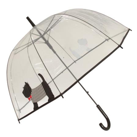 X-brella Dam/dam Clear Dog Paraply One Size Scottie Dog