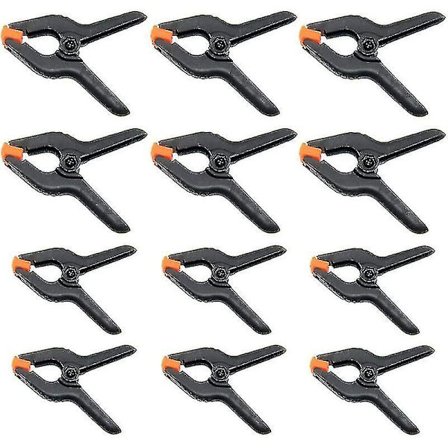 12 Stykker Klemmer Clips Klemmer Fjederclips Klemmer Fjederclips Fotobaggrundsklemme Lærredsklemme Gribeklemmer 2 Størrelser Til Fotobaggrund 