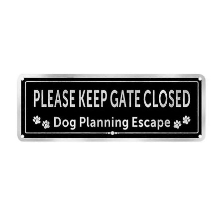 Vennligst Lukk Porten Skilt Hund i Vanntett og Værbestandig Dørport Skilt UV-bestandig Portskilt 2025th