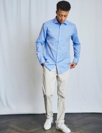 Bruun & Stengade Bs Sinner Modern Fit Shirt - Blue - 39