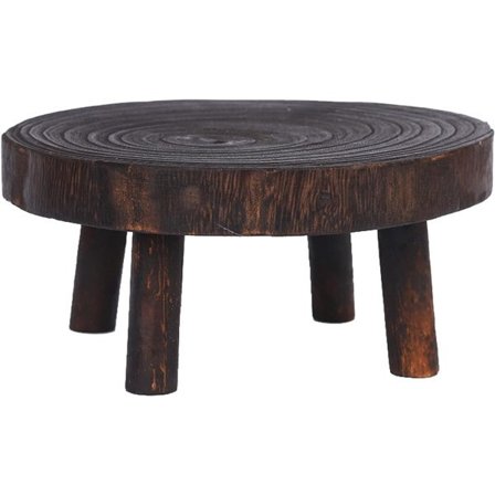 CDQ Blomkruka pall, rund träpall, inomhusväxtställ, solid blomkruka stativ (M) w
