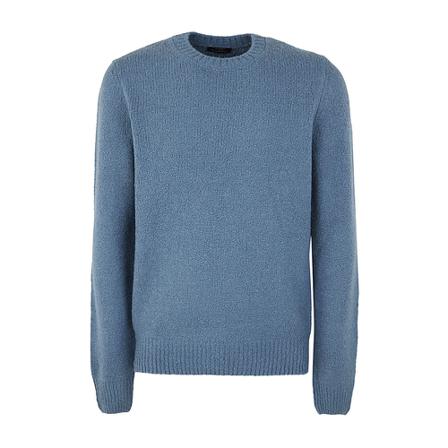 Baracuta Round-neck Strik Blå, Herre Strik