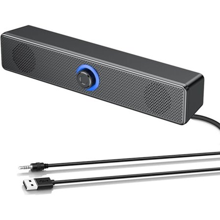 Datamaskinhøyttalere, 40W datamaskinlydplanke for PC, stasjonær bærbar PC, USB-nettbrett, mini bærbar lydplanke med 3D surroundstereo, bred 