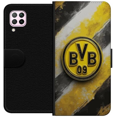 Kompatibel Tegnebogsetui til Huawei Huawei P40 lite Farverigt abstrakt puslespillsmønster, der symboliserer fællesskab, mangfoldighed og kreativitet