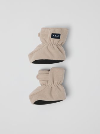 Tøfler i vindfleece baby - 13|15 - barneklær - beige - Polarn O. Pyret