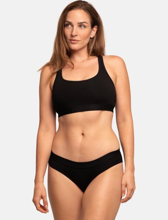 Danish Endurance Women's Organic Cotton Bralette - Black - M