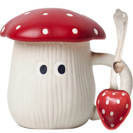 Keramisk soppkrus med lokk for jule- eller bursdagsgave 420ML EZB