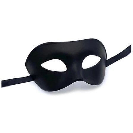 Sort Klassisk Venetiansk Maske, Maskerade Kostume Maske til Mænd Festbal Halloweenmaske 2025:e