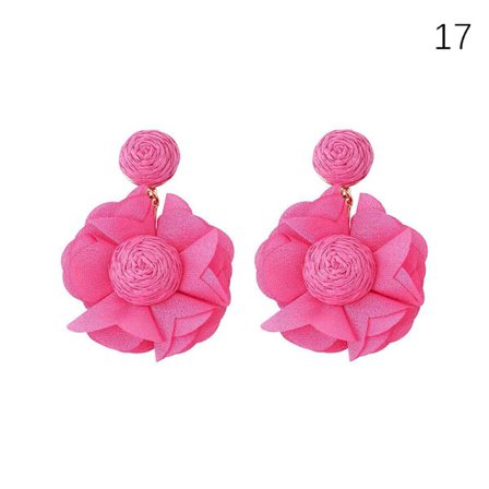 Barbie Rosa örhängen Rose Red Geometriska mångsidiga örhängen Holi