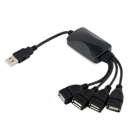 1 Hane till 4 Hona USB HUB Splitter Förlängningskabel USB 2.0 Förlängningsdatakabel Strömadapteruttag C