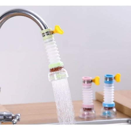 360° Roterande Kranmunstycke Vattenfilter 3ST Filter Spruta Kran Vattenbesparande Enhet Trycksatt Dusch Kran Tillbehör