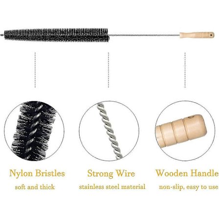 2 kpl Jäähdyttimen Puhdistusharja Joustava Jäähdyttimen Pölyhuiska Puukahvalla (73cm)