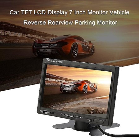 Bil TFT LCD-skjerm 7" Monitor Bakoversikt Parkeringsovervåking