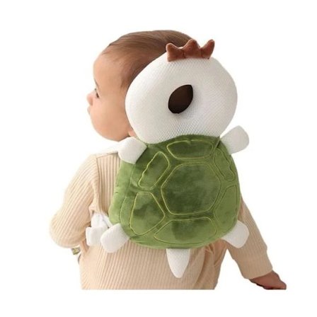 【PP】Baby Hodebeskyttelse Ryggsekk - Anti-Fall Beskyttelsespute - Justerbar Skilpadde