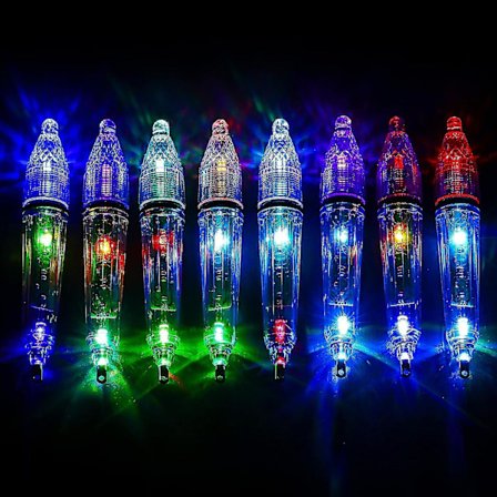 8 stycken LED-fiskelampor Båtdocka Bete Båge Vattentät Undervatten Dock Nattfiske Ljus Batteridriven