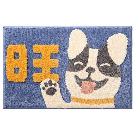 Halksäker badrumsmatta, hushållsflockad toalettmatta, sovrumsdörrmatta, 40*60cm, D