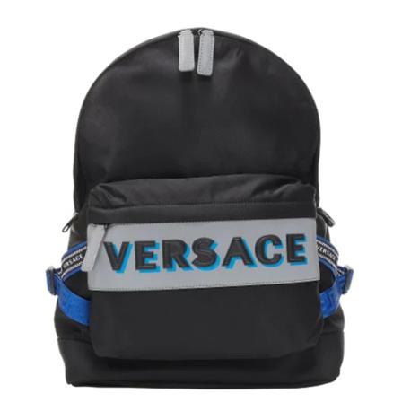 Versace Pre-owned Pre-owned Nylon Rugzaks , Zwart , Dames , Maat: ONE Size Vintage Tassen