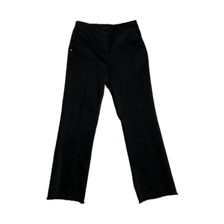 White Sand, Straight Trousers Zwart, Dames, Maat:L