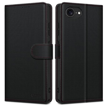 Tech-Protect iPhone 16e Fodral Wallet RS Svart / Röd