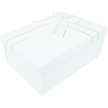 (22.5*16*8.5cm, Hvit) Gaveeske, Liten Pappeske, Gaveesker med Lokk til Jul, Bursdag, Fest, Gaveinnpakning