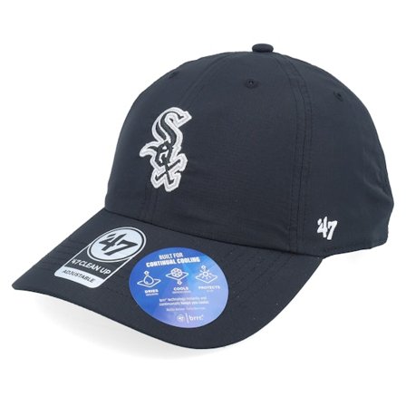 47 Brand - MLB Black unconstructed Czapka Z Daszkiem - Chicago White Sox MLB 47 Clean Up Black Dad Cap @ Hatstore
