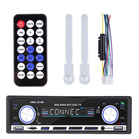 4 x 60W Dual USB Bil Dash Look Single Spindle Dual USB Bil MP3 FM Radioafspiller