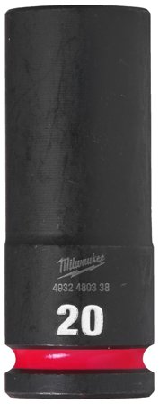 Milwaukee Shockwave Impact Duty Krafttoppe 1/2" kvadratisk dybde 20 mm, Håndværktøj