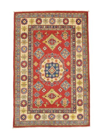 Hand Knotted Kazak Fine Rug 101X150 Wool Brown/Dark Red Small
