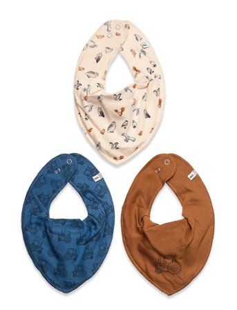 Pippi | Bandana Bib Boy -Aop (3-Pack) | ONE SIZE