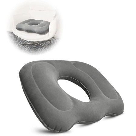 Ergonomisk Siddepude - Oppustelig Pude - 45*39 cm (Grå)