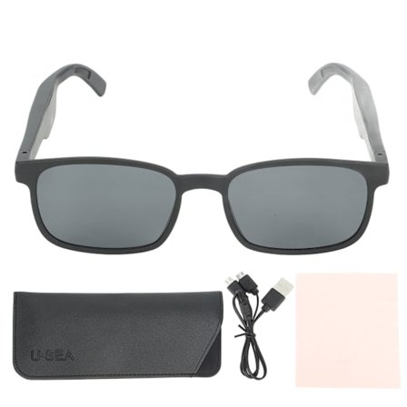 Smart Glasses X 13 Smart-briller med åbne ører, lyt til musik, opkald, Bluetooth 5.0, audio-briller, sort