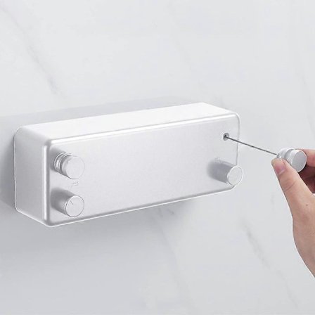 Uttrekkbar tørkestativ, veggmontert tørkesnor