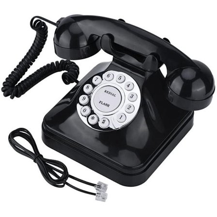 Vintage fast telefon i retrostil hemtelefon med sladd