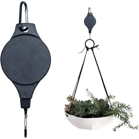 2 st Justerbar Växt Hängare Retractable Växt Hjul Blomkruka