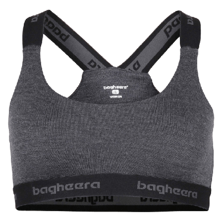 Bagheera Merino Brisk Sports Bra Sport-bh Dam Grå XL