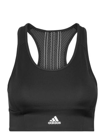 Aeroready Designed To Move 3-Stripes Padded Crop Top W Black Adidas Performance