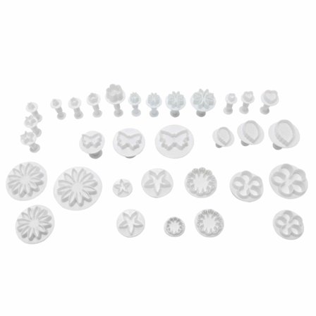 33 stk/sett Fondantkake Bakeverktøy DIY Kjeks Kakeform Matlagingsverktøy Kjøkkenredskaper