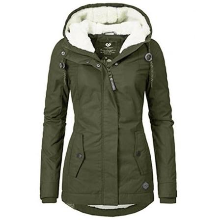 2024 efterår og vinter bomuldsforet jakke ny stil plus fløjl stor størrelse bomuldsfrakke lammeuld parka bomuldsforet jakke green 4XL