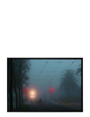 Democratic Gallery Poster Train Tracks - Blue - 21X30