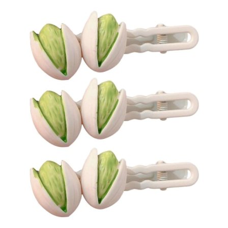 3 stk. Hårnåle til piger Imitation Nødde Dekor Hårspænder Enhåndsbetjening Realistisk Nøddeformet Hårnål Madinspireret Design Hårtilbehør