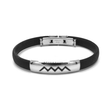 Wave svart armbånd