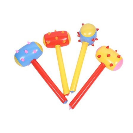 4 st Färgglada Uppblåsbara Hammare Meteor Hammer Rolig Hammare