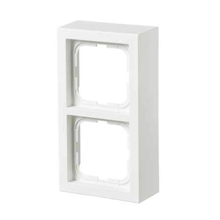ABB 1722S85-884 Forhøyelsesramme 85 x 40 mm, hvit 2-roms, Strømbrytere & vegguttak