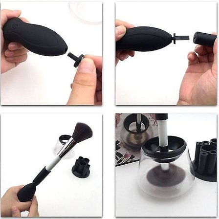 Sähköinen meikkisiveltimen puhdistus- ja kuivauskone, kannettava